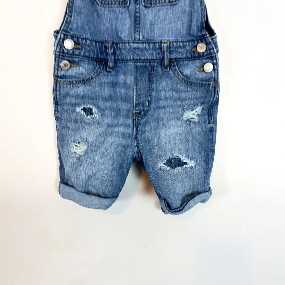 GAP Children's Blue Denim Overalls Size Medium - Picture 2 of 6